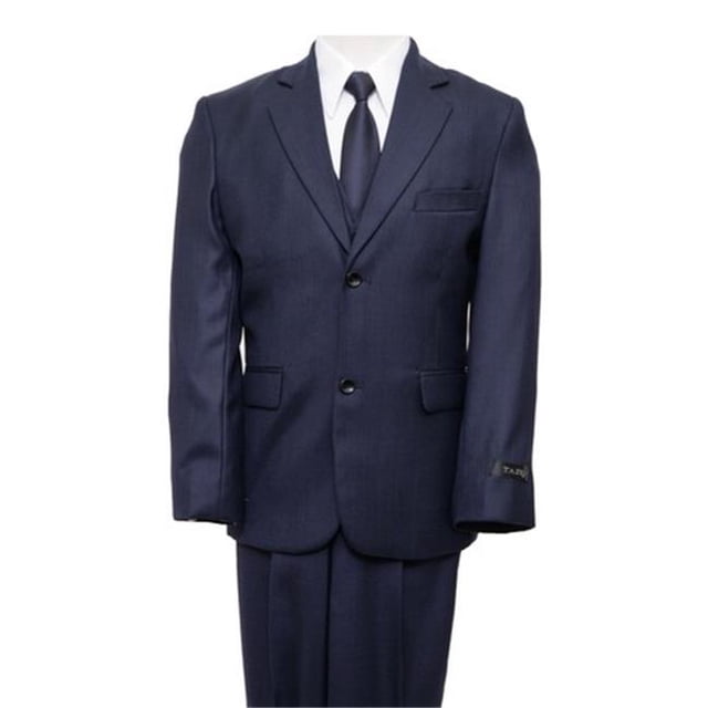 2 Button Front Closure Interior Pick Stitching Boys Suits Navy - 20