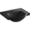 thumbnail image 1 of Kohler K-5247-1 Veer 21" Pedestal Bathroom Sink - Black, 1 of 3