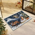 thumbnail image 5 of Embroidery Christmas Outdoor Rugs Christmas Decor Doormat, Cozy Holiday Welcome Mats, Outdoor Covered Area Carpet Mats, Santa & Sled Design, Farmhouse Entryway Doormat, 5 of 6