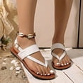 thumbnail image 6 of ShiShine Flats Flip Flops Sandals For Women Comfortable Strappy Wide Width Ankle Strap Summer Casual Dressy Walking Shoes, 6 of 9