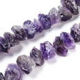 thumbnail image 4 of 2Strand Natural Amethyst Beads Strands Rough Raw Stone Nuggets 13~21x5~13mm Hole: 1.2mm about 23~24pcs/strand 7.87 inch~8.26 inch(20~21cm), 4 of 4