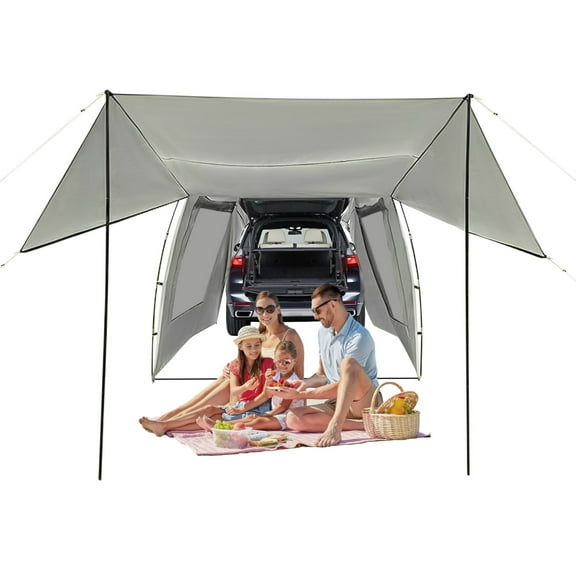 Dwellnix Portable Car Tent Attachment Camping Waterproof Car Awning Outdoor Tent New