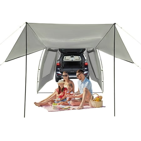 Portable Car Tent Attachment Camping Waterproof Car Awning Outdoor Tent New