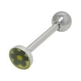 thumbnail image 1 of Black Flower Tongue Ring, 1 of 6