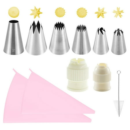 

11 Pcs Piping Bag Converter Icing Nozzles Tips Pastry Cake Decorating Supplies
