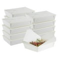 thumbnail image 2 of Bio Tek 49 oz Rectangle White Paper #2 Bio Box Take Out Container - 8 1/2" x 6 1/4" x 2" - 200 count box, 2 of 11