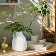 thumbnail image 3 of LuxenHome White Ceramic Jug Round Vase, 3 of 6