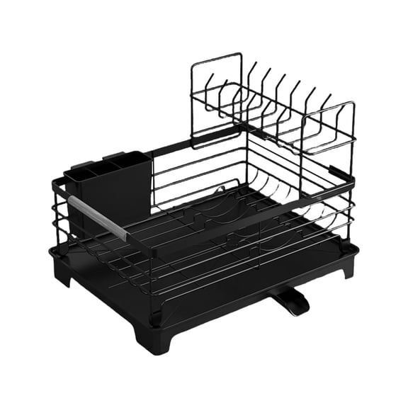 Kitchen Over Sink Drainer Rack Dish Drying Tray Plates Organizer with Drainboard