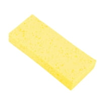 Unique Bargains 1 Pc Honeycombs Rectangular Bath Sponge Body Scrubber Yellow