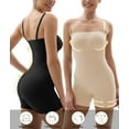 thumbnail image 4 of SHAPERX Strapless Bodysuit for Women Tummy Control Shapewear Butt Lifter Full Body Shaper with Removable Straps, 4 of 7