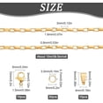 thumbnail image 2 of 10M 32.8 Feet Stainless Steel Box Chain Bulk Venetian Chains Gold Chain Roll Rectangle Link Chains with Open Jump Rings for Jewelry Making Women Adults DIY Necklaces Bracelet Crafts Gold, 2 of 9