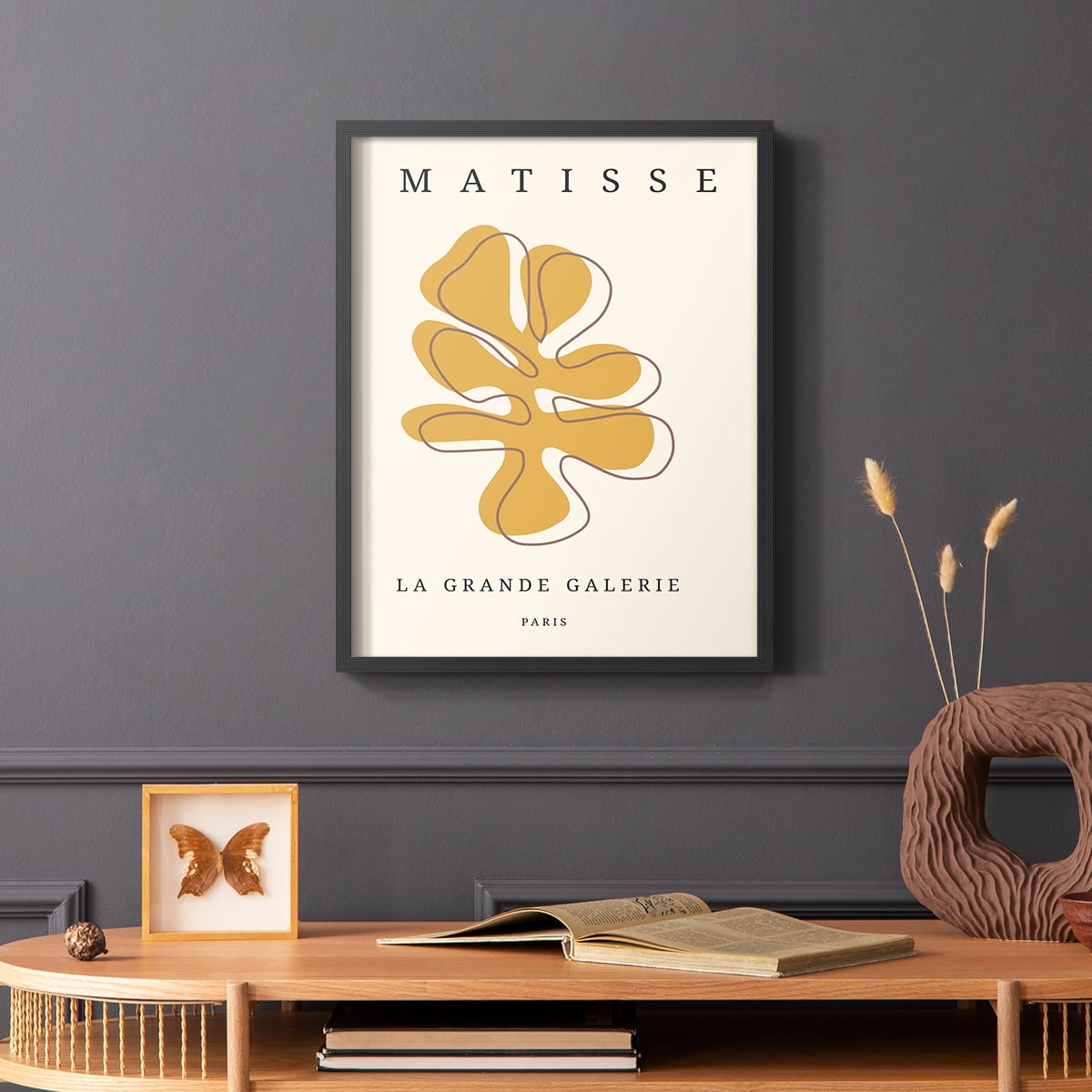 Matisse CCCLXVII in Black Solid Wood 11 x 14 Framed Print
