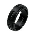 thumbnail image 2 of Men Women 8MM Comfort Fit Titanium Wedding Band Matte Finish Black CZ Titanium Ring (Size 6 to 15), 2 of 4