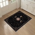thumbnail image 3 of ODIKA Mystical Astrology Ornament Distressed Arcane Symbol Round Design Stain Resistant Flatwoven for Entryway, Kitchen, Mudroom, 3 of 7