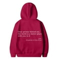 thumbnail image 5 of Arlun Fashion Letter Printed Hoodies for Women Loose Comfortable Long Sleeve Pullover Sweatshirt Casual Drawstring Preppy Hooded Tops with Pockets for Teen Girls Red S, 5 of 5