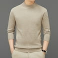 thumbnail image 2 of purcolt Men's Mock Neck Stretchy Knitted Sweaters Soft Casual Classic Pullover Long Sleeve Sweaters with Ribbing Edge, 2 of 9