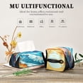 thumbnail image 7 of Cartoon Style Beach Tissue Box Cover Leather Square Rectangle Tissue Box Holder for Bathroom Living Room Desk Office Decor, 7 of 7