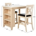thumbnail image 3 of Safavieh Everest 24" Transitional Dining Table, Black/White Washed, 3 of 5