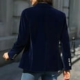 thumbnail image 5 of MORTTIC Women's Elegant Blazer - Single Button Long Sleeve Jacket, Spring/Fall Office & Casual Wear Navy Blue XL, 5 of 6