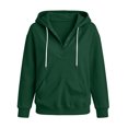 thumbnail image 7 of Hoodies for Women Button Collar Drawstring Sweatshirt Hooded Tops Long Sleeve, Fleece Lined, Pullover Hoodie, Kangaroo Pocket, Fall Outfits Winter Clothes 2026, Casual Travel Workout Outdoor, 7 of 7