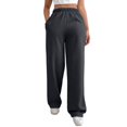 thumbnail image 2 of Stralyhd Barrel Sweatpants Women Baggy Casual Travel Pants Fall Sweat Fashion Pants High Waist 2026 Winter Gym Pants with Pockets Dark Gray L, 2 of 4