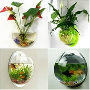 Yirtree Creative Acrylic Hanging Wall Mounted Fish Tank, Hanging Bowl For Water Plants, Wall Fish Bubble Tank, Hydroponic Air Plant Flower Pot, Mini Aquarium Planter, Home Decor
