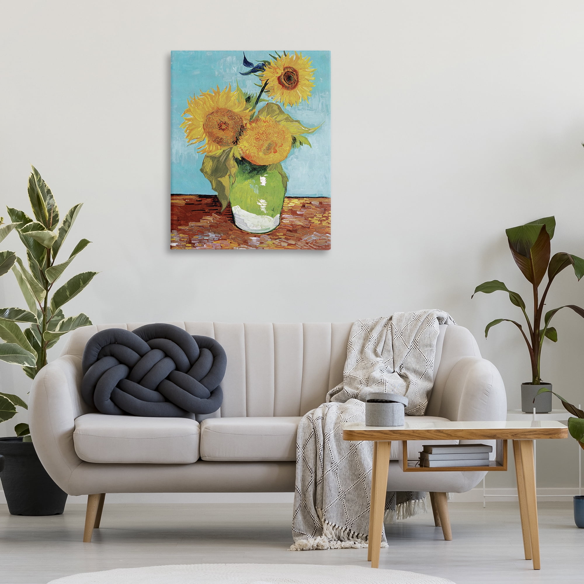 Stupell Industries Van Gogh Sunflowers Botanical & Floral Painting Gallery Wrapped Canvas Art Print Wall Art, 30 x 40