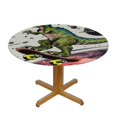 thumbnail image 3 of Orinice Dinosaur Space Art Round Table Cover Stain Resistant Washable Indoor Outdoor Tablecloth Kitchen Dining Wedding Parties Outdoor Fitted 100% Polyester Fiber 42-46, 3 of 8