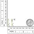 thumbnail image 6 of Gem Stone King 10K Yellow Gold and 925 Sterling Silver White Lab Grown Diamond Initial Letter Charm Dangling Earrings for Women by Keren Hanan, 6 of 6
