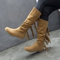 thumbnail image 5 of Summer Saving Clearance AXXD Low-Heeled Mid-Calf Boots,Walking Shoes womens Winter Boots Christmas For Teacher Fall Autumn Booties Knee-High Boots For Reduced Price, 5 of 9