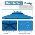 thumbnail image 5 of JOIVI Grill Gazebo 8 x 5 Double Tiered Outdoor BBQ Grill Patio Canopy, Backyard Barbeque Tent with Extra Shelves, Blue, 5 of 8