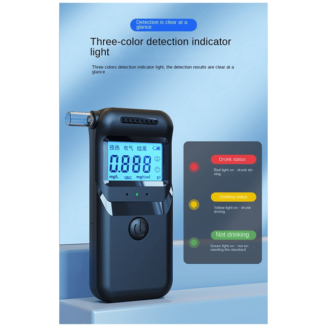 Testeur d'Alcool Numérique Professionnel, Détecteur d'Alcool, Alcooliseur de Police, Affichage LCD, Test de Conduite Ivre
