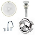 thumbnail image 1 of American Imaginations AI-25925 16,5 Pouces Évier Sous-Monté Rond Cuivré Ensemble en Blanc - Chrome Hardware, 1 of 1