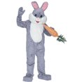 thumbnail image 2 of Rubies Easter Bunny Gray Premium Mascot Costume for Adults, Unisex One Size Fits Most, 2 of 2