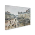 thumbnail image 2 of Trademark Fine Art "Place du Theatre Francais" 1898 Canvas Art by Camille Pissarro, 2 of 3
