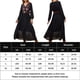 thumbnail image 2 of Vestido Vestido largo informal de gasa con cuello en V para mujer, traje diario de retales de malla con cintura elástica Ygjytge Negro T S para Mujer, 2 of 7