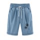 thumbnail image 1 of Pantalones Cortos Casuales Impresos de la Cintura Elástica con Bolsillos, Pantalones Casuales para Todo el Uso Diario de la Temporada, 1 of 3