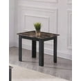 thumbnail image 2 of Traditional 3pc Set - Rectangular Coffee Table & Square End Tables, Wooden Legs & Faux Marble Top with Brown Finish, 2 of 6