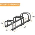 thumbnail image 5 of Bike Storage Rack for Garage, 3 Bikes Floor Bike Stand, Bicycle Parking Stand Rack for Indoor/Outdoor, Fit 22-28" Wheel Tire Width 2.1", 5 of 13