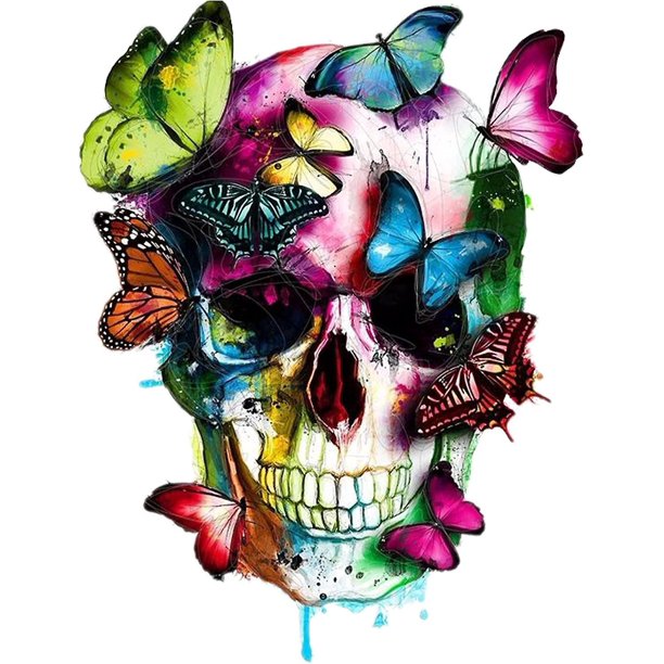 Otra decoración de pared 30x30cm 5d pintura de diamante mariposa y kits de calavera para adultos diamante arte cráneo, diamante Dotz para adultos gema arte pared decoración del hogar