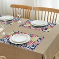 thumbnail image 3 of Pioneer Flower Floral Print Pattern Summer Placemats Table Placemats Set Of 4-Linen Kitchen Washable Placemats Table Mats 12x18 Inch Non-Slip Heat Resistant, 3 of 5