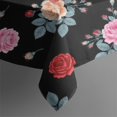 thumbnail image 5 of Pioneer Flower Floral Print Pattern Square Tablecloth, Waterproof Wipeable Spillproof Washable Table Cover for Home Kitchen Party Decor, 42"x42", 5 of 6
