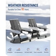thumbnail image 4 of Set of 4 Oversized HDPE Folding Adirondack Chairs with Wood Texture,, 4 of 7