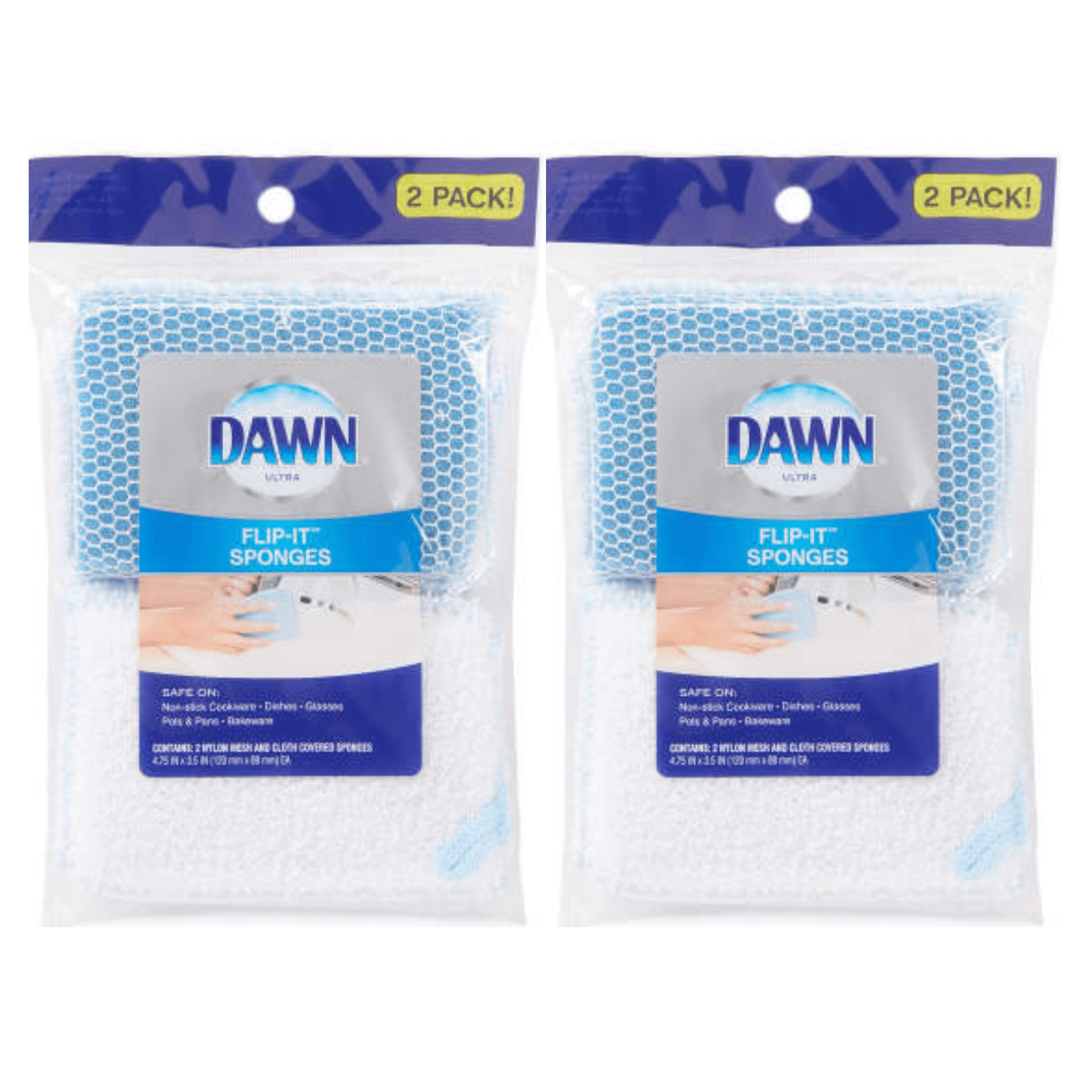 Dawn Ultra FlipIt Sponges 2 Pack, 4 Count