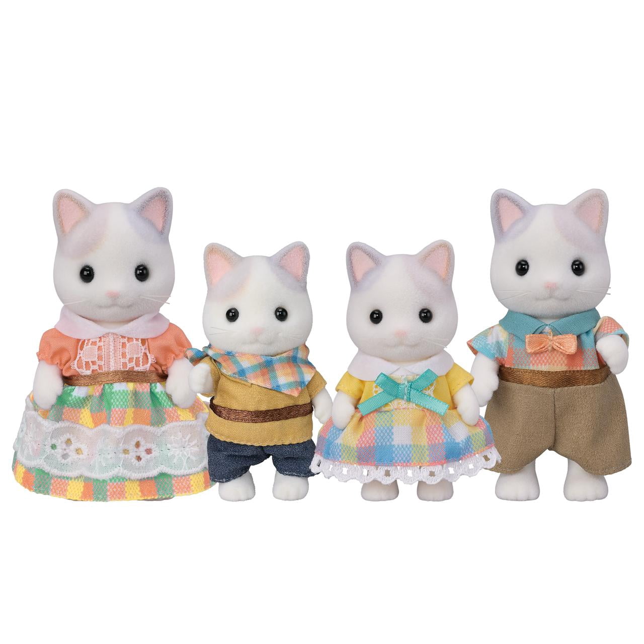 Calico Critters Latte Cat Family, Set of 4 Collectible Doll Figures