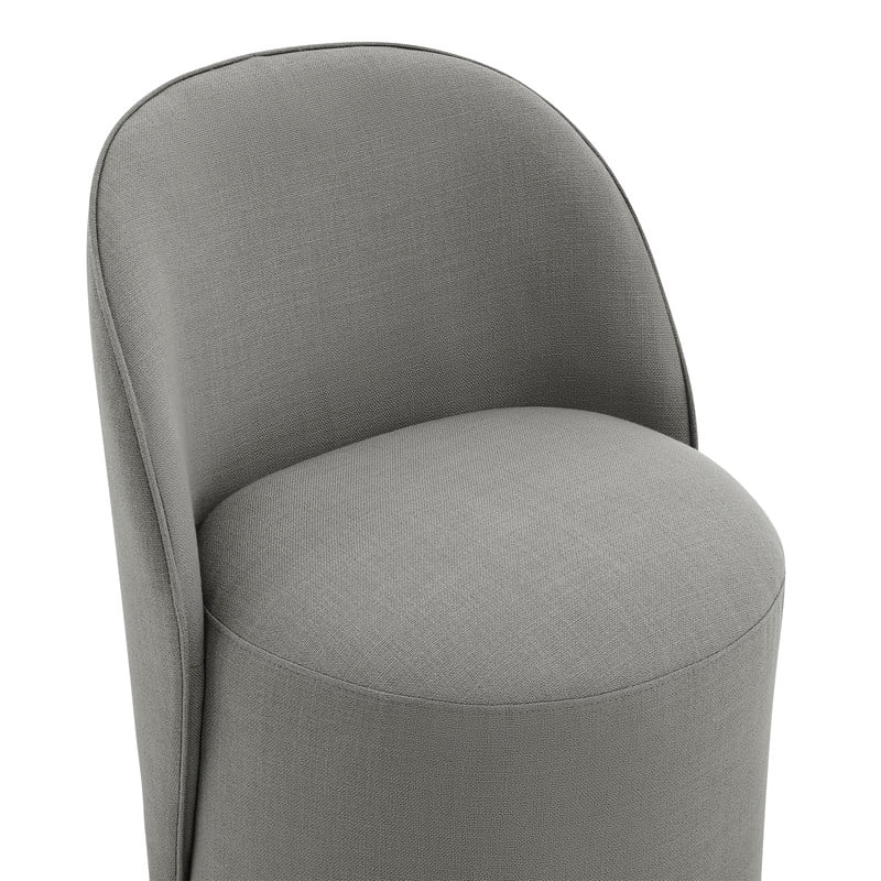 Spruce & Spring Lola Upholstered Side Chair with Swivel Casters Indoor Fabric Dining Chair