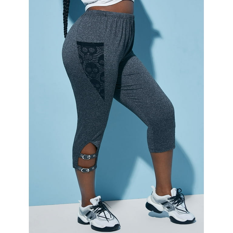 Capri leggings with cutouts top
