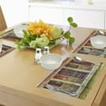 thumbnail image 4 of Ambesonne Venice Place Mats Set of 4, Aged Italian Building, Standard Size, Orange Brown Green, 4 of 6