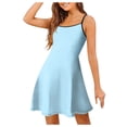 thumbnail image 1 of asddcavvf Dresses for Women Women's Fashionable Spring and Summer Solid Color Adjustable Strap Strap, 1 of 6