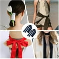 thumbnail image 4 of 2PCS 57.59×1.97 Inch Polyester Solid Color Long Neckerchief Silk Skinny Satin Scarf Handbag Handle Wrap Ribbon Necktie Scarf Belt Hair Headband Prussian Blue, 4 of 7